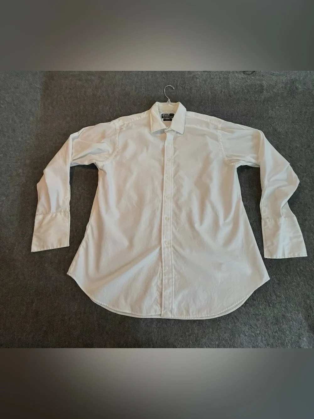 Polo Ralph Lauren Men's White Curham Classic Fit Dress Shirt Size 18 / 35 EUC